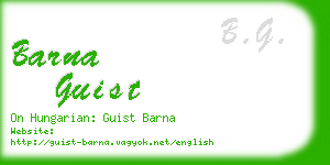 barna guist business card